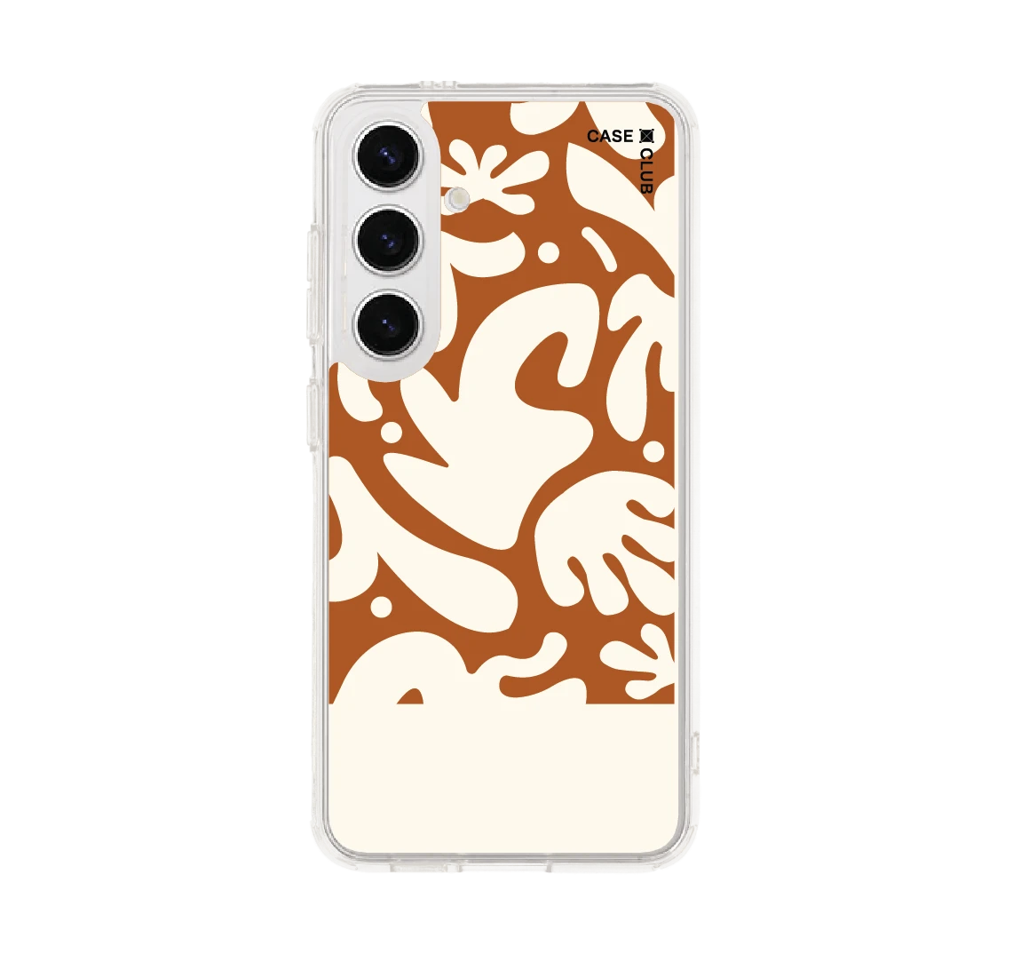 abstract brown flower pattern